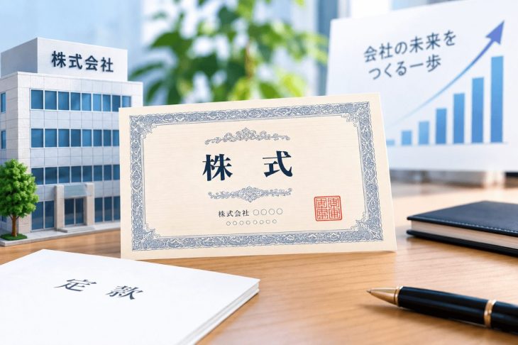 画像:会社設立時に決める株式とは?