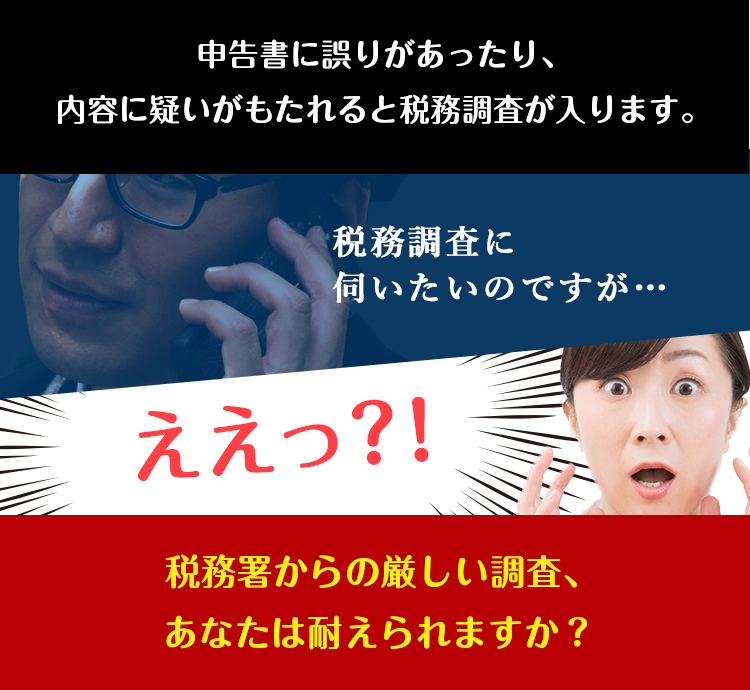 申告書に誤りがあると税務調査が入ります。